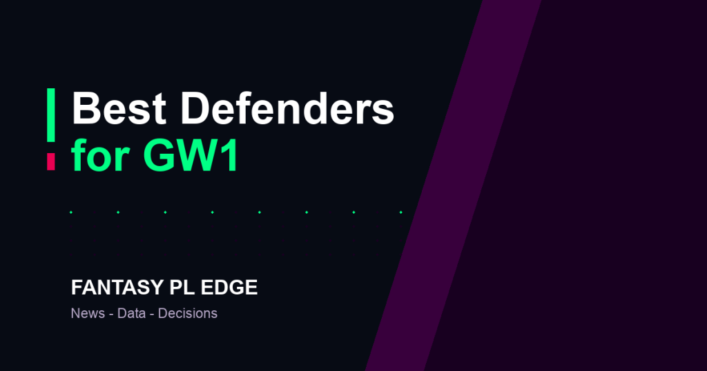 Fantasy PL Edge — Best FPL defenders for GW1: attacking returns at the back