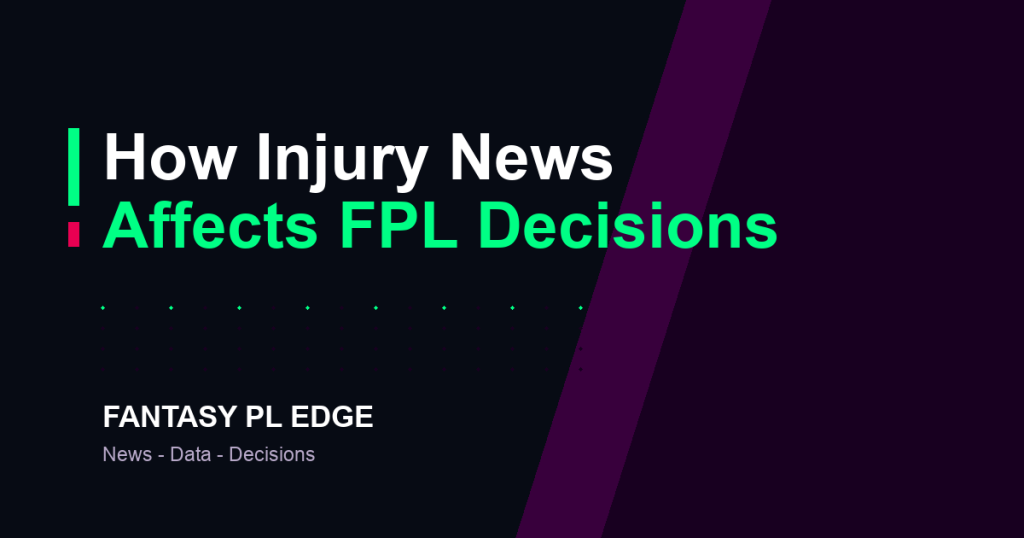 Fantasy PL Edge — How injury news affects FPL decisions (and how not to overreact)